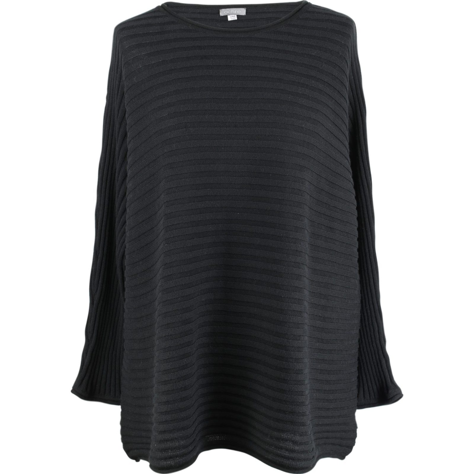 cotton jumper in black colour front view