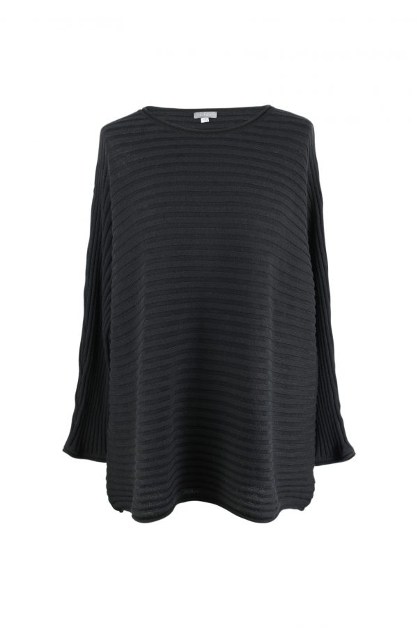 cotton jumper in black colour front view