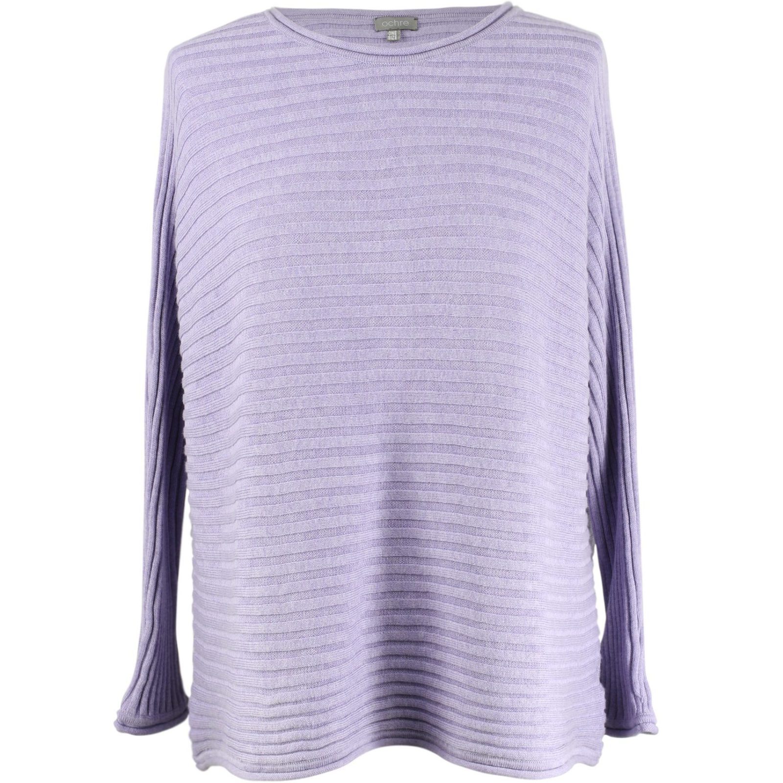 cotton jumper in lilac colour front view