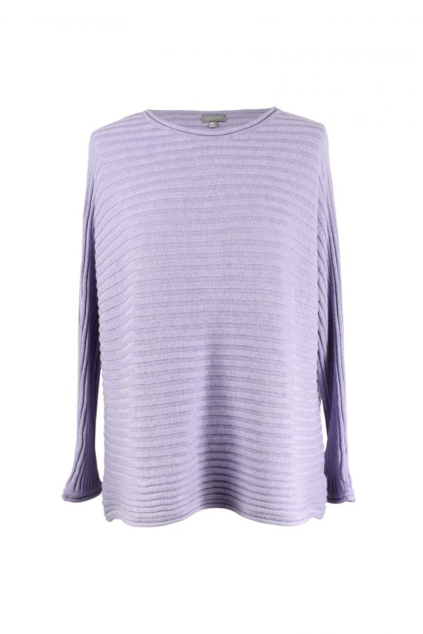 cotton jumper in lilac colour front view