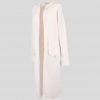 long hooded cardigan in soft pink colour side view