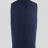 back view of men's gilet navy blue colour