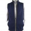 men's gilet navy blue colour