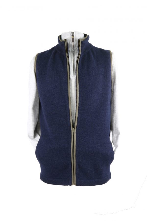 men's gilet navy blue colour
