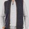 gilet in graphite colour, front view