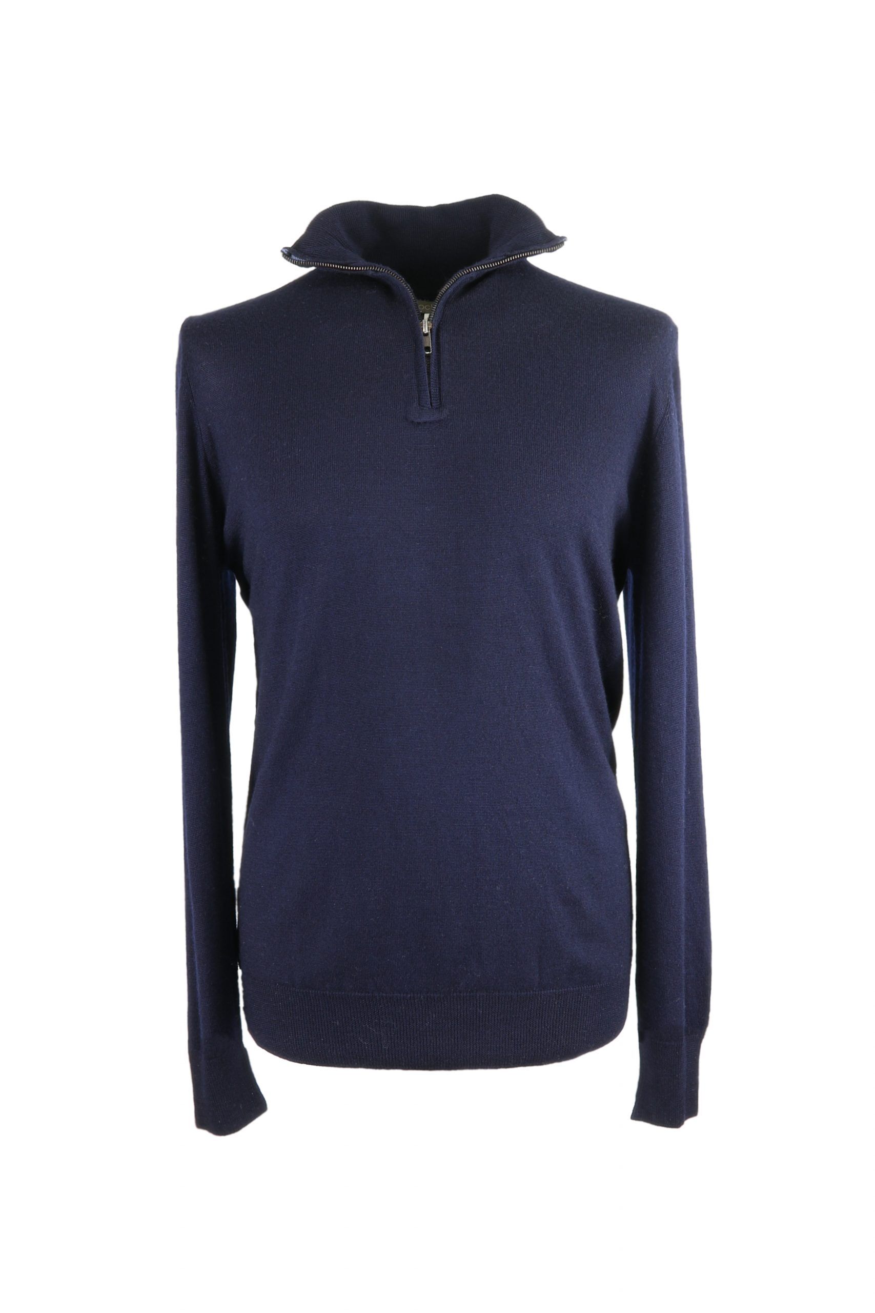 Meryl Navy Wool Blend Drape Jumper