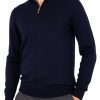 A jumper with long sleeves in navy color and a zipper