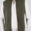 James-merino-gilet-fir-green-colour-front-view - Ochre Knitwear merino gilet with two pockets in fir green colour