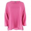 cotton jumper front view in bubble gum, pink colour