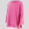 cotton jumper side view in bubble gum, pink colour