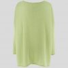 cotton jumper back view in lime colour