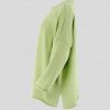 cotton jumper profile view in lime colour