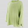 cotton jumper side view in lime colour