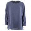 cotton jumper front view in navy colour