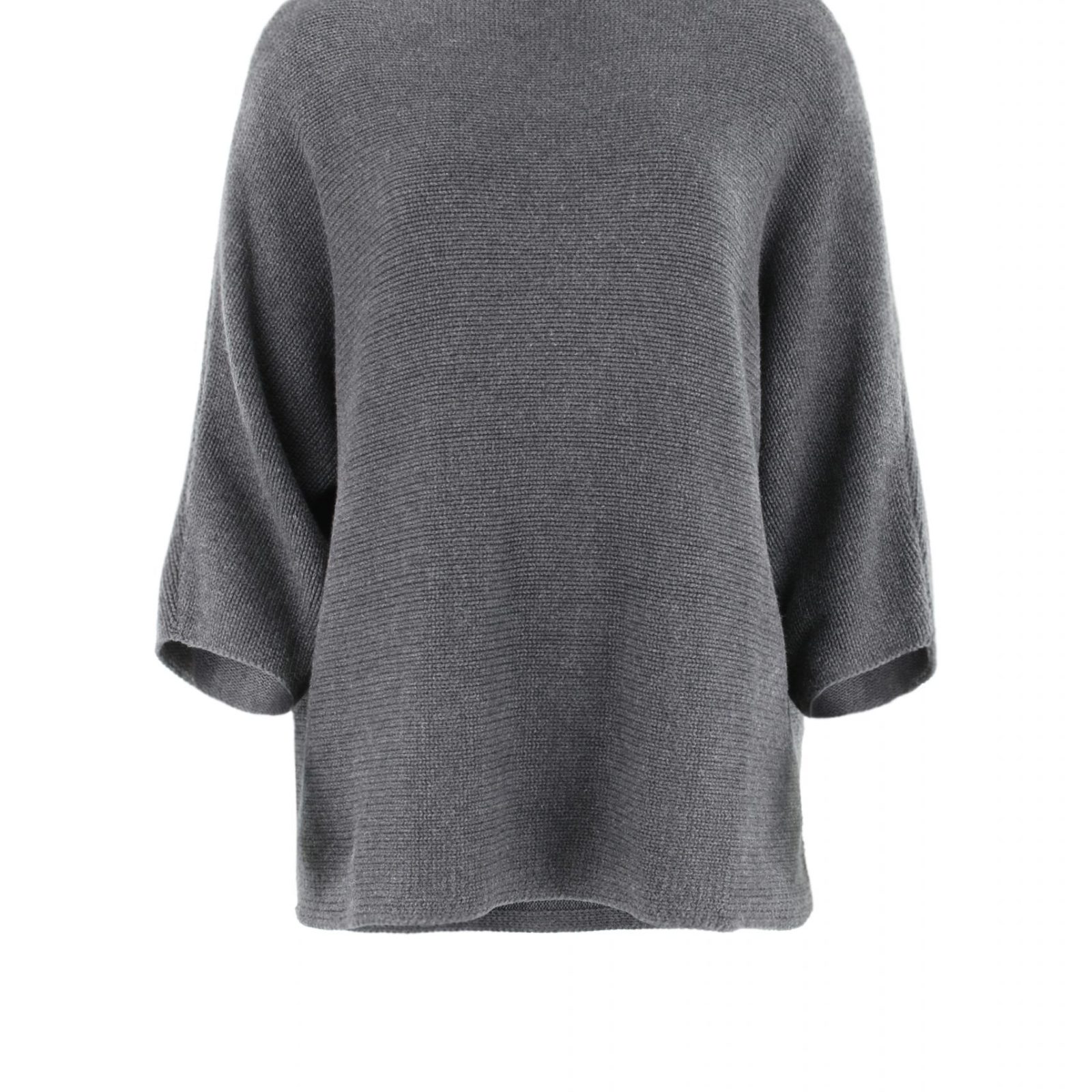 organic cotton jumper in graphite colour front view