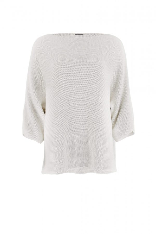 ivy-organic-cotton-jumper-natural-front - Ochre Knitwear organic cotton jumper in natural colour front view