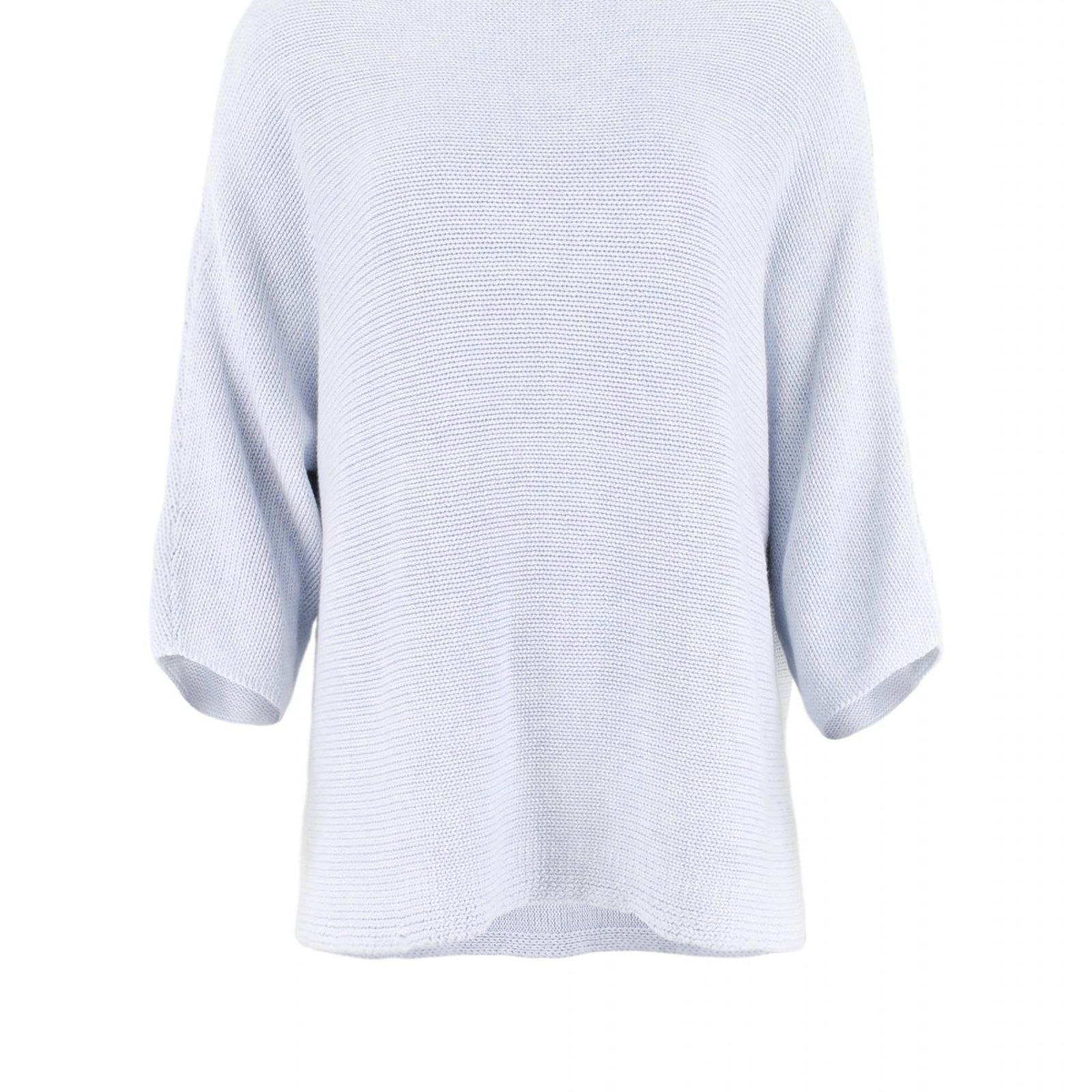 organic cotton jumper in pearl blue colour front view