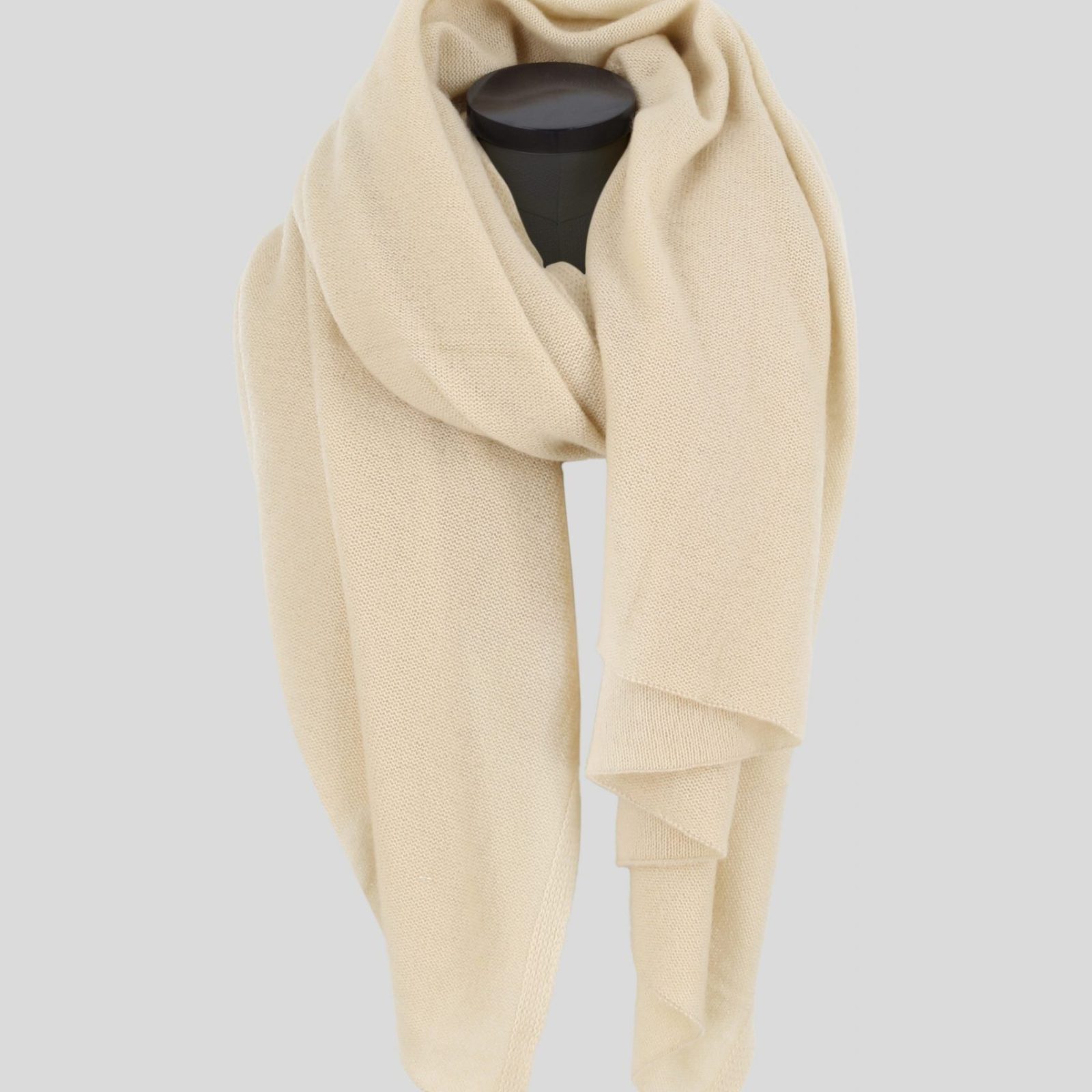 cashmere travel wrap in camel colour