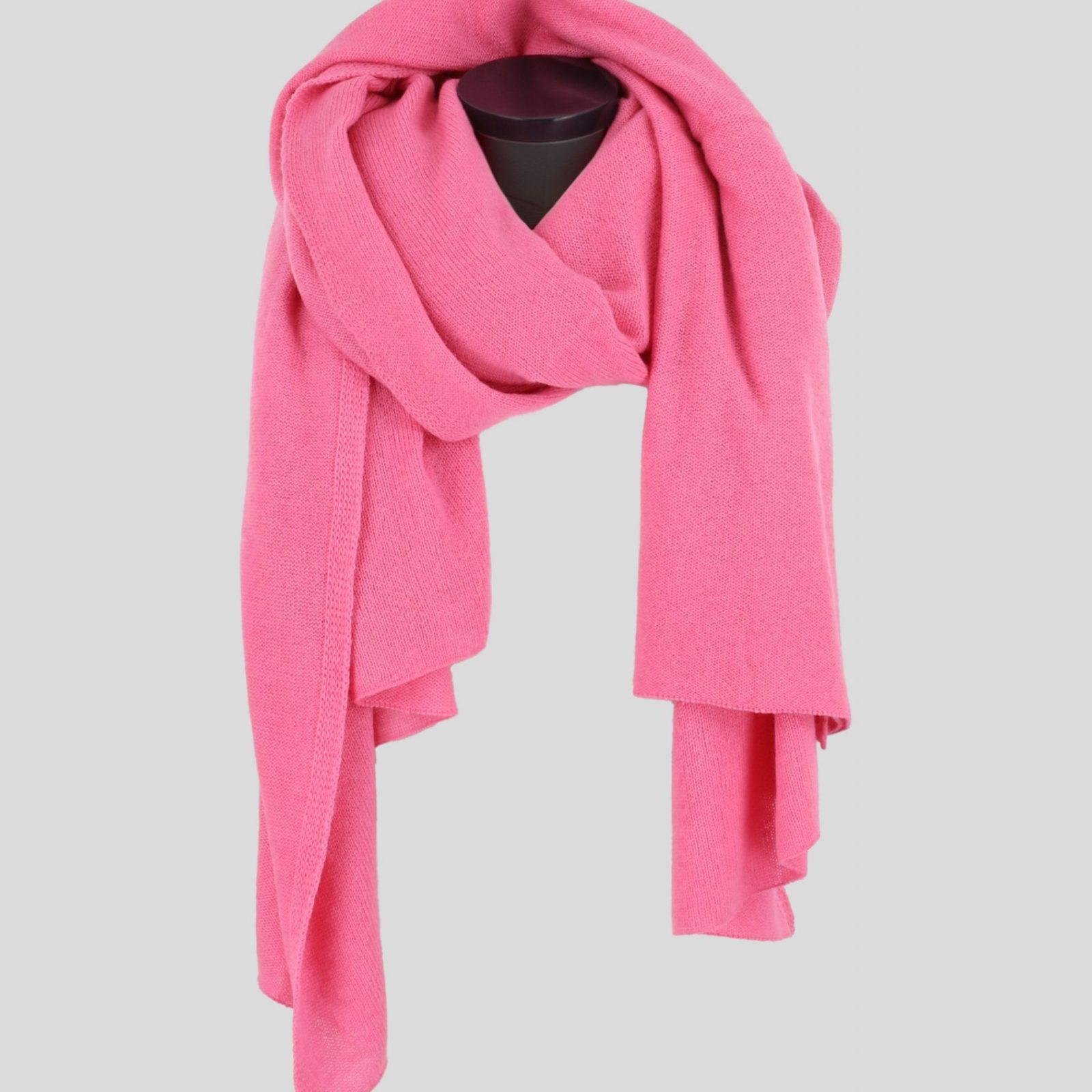 cashmere travel wrap in candy pink colour