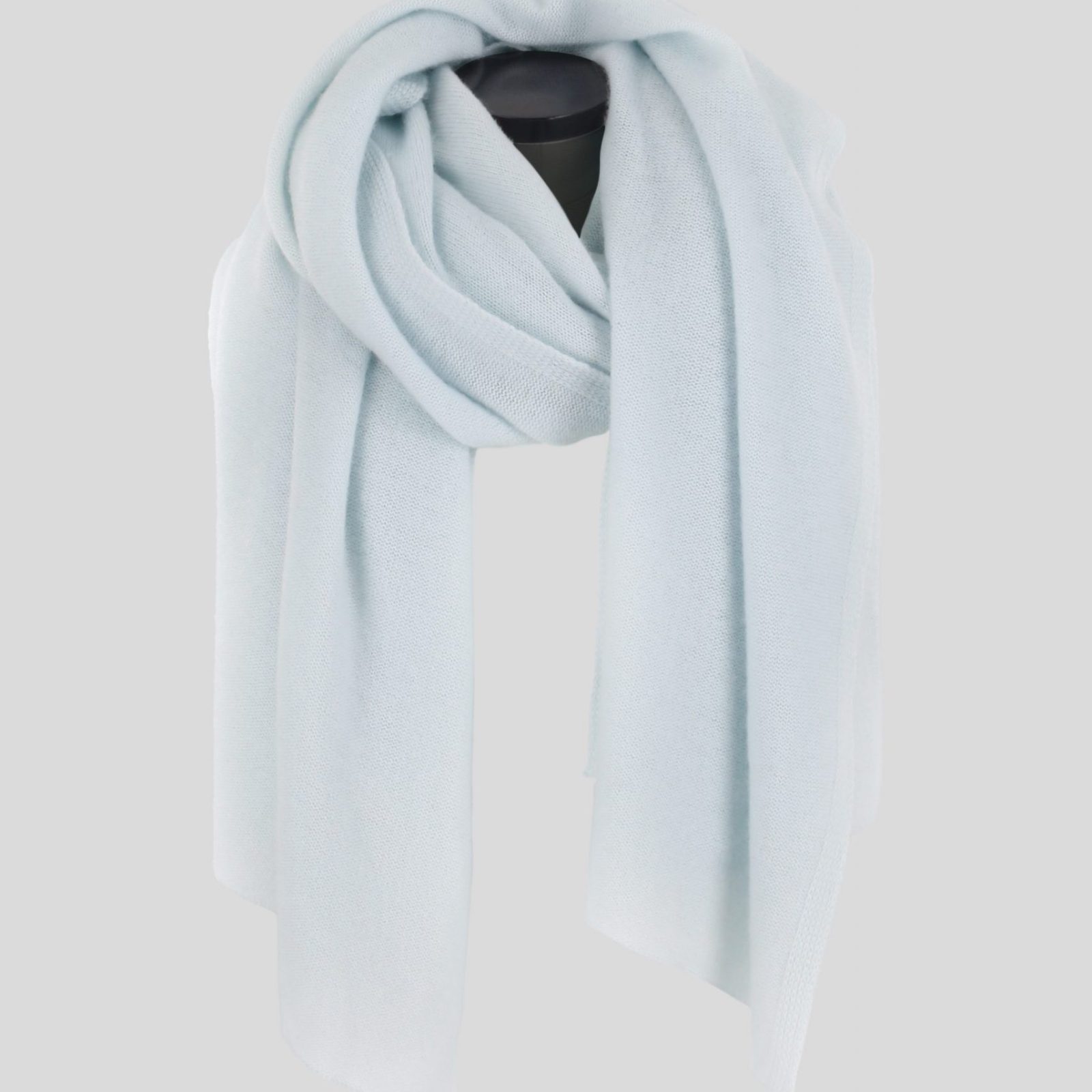 cashmere travel wrap in cloud blue colour