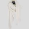 cashmere travel wrap in snow white colour