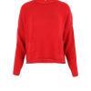cashmere mix jumper with long sleeves and two pockets in red colour