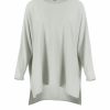 tunic top with long sleeves and turtle neck in mist colour front view