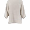 Ivy-organic-cotton-jumper-stone-colour-front-view - Ochre Knitwear organic cotton jumper in stone marl colour front view