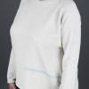 cotton sweater with long sleeves and contrasting colour stripe