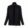 shawl collar cardigan in black colour front view