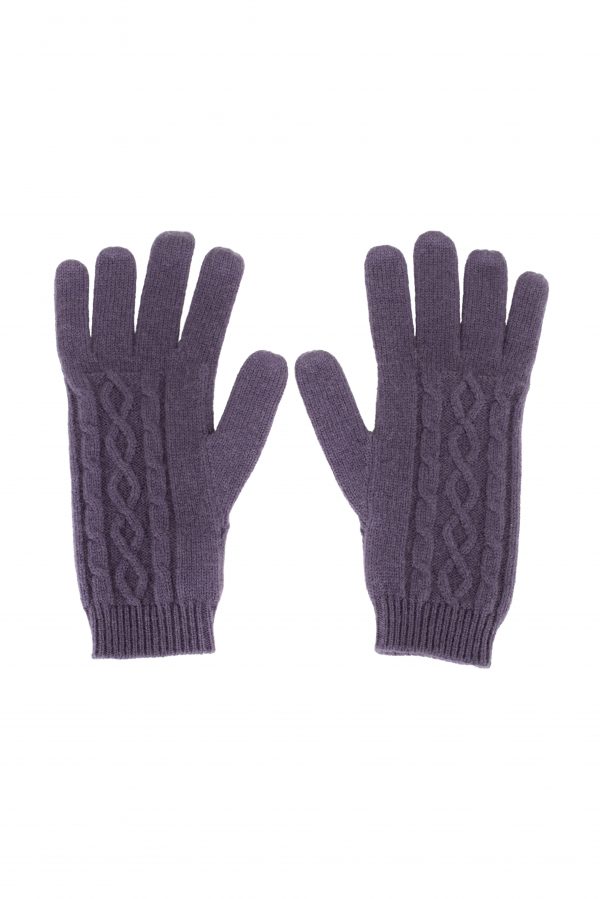 gloves in plum colour
