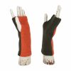 wrist warmers in two contrasting colours