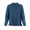 jumper with long sleeves and side split in smoke colour made from cashmere, front view