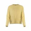 song cashmere mix jumper with long sleeves and two patch pockets in turmeric colour, front view