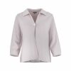 one button cardigan with collar, open front and long sleeves in monet orchid ice, front view