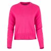 crew neck cashmere blend jumper with ribbed neckline and hem front view