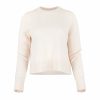 crew neck cashmere blend jumper with ribbed neckline and hem front view