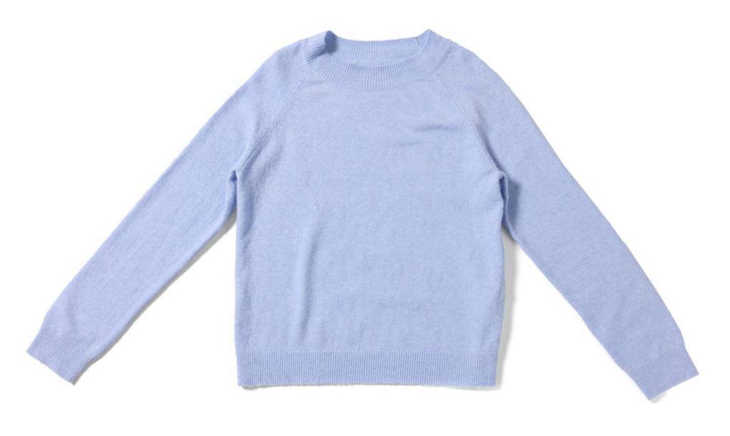 how to style a light blue cashmere sweater ,jumper
