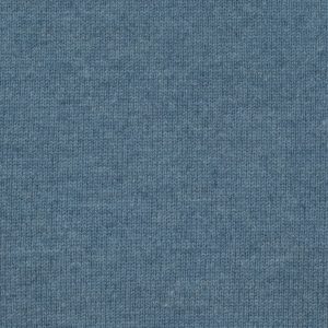 teal-marl - Ochre Knitwear Close-up of blue knitted fabric showing interlocking stitches and texture.