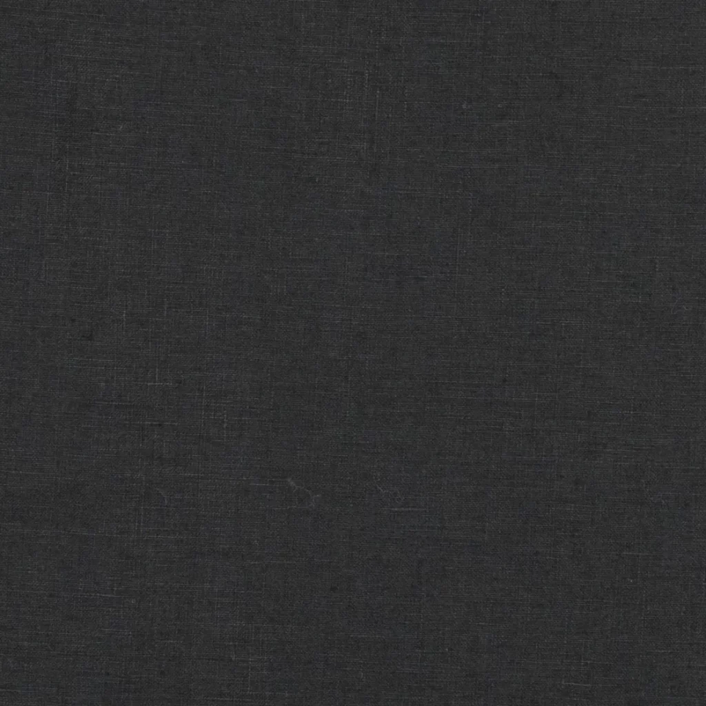black colour sample of 100% organic linen