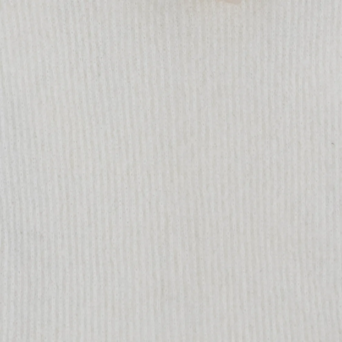 Close-up of white ribbed fabric texture with fine vertical lines