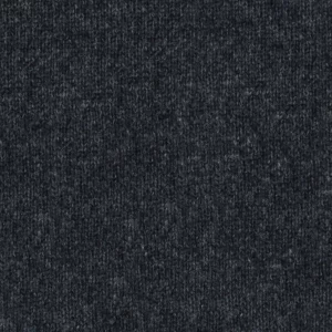 Close-up of dark gray knitted fabric texture.